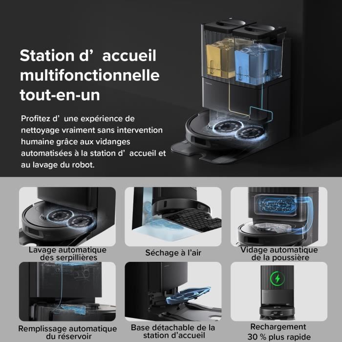 ROBOROCK QR 598 - Robot Vacuum Cleaner and Mop - 8000 Pa - Multifunctional Docking Station