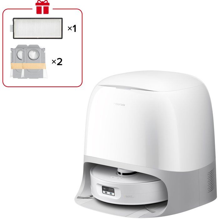ROBOROCK Qrevo Curv 2 FlowX - Robot Vacuum and Mop - 20000 Pa - Multifunctional Docking Station
