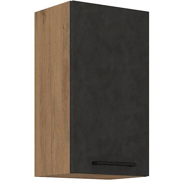 ROCK Wall Cabinet - Lancelot Oak and Matera Grey - 1 Door - W 40 x H 72 cm W40 H72