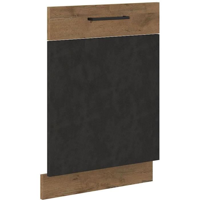 ROCK Dishwasher Door - Lancelot Oak and Matera Grey - 60 cm
