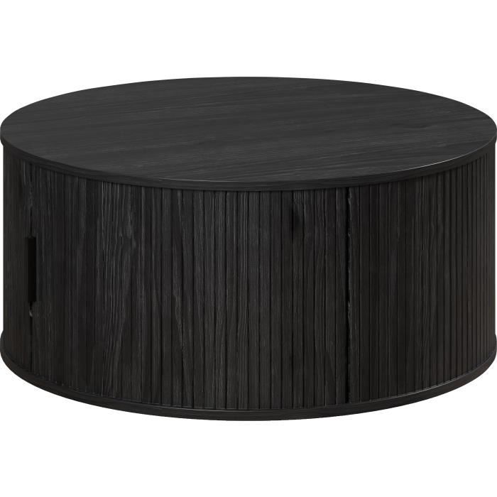 RONIN Round Coffee Table - MDF - Black - Diameter 80 cm - Height 36 cm