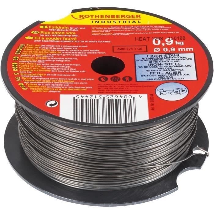 ROTHENBERGER 0.9 mm Flux-Cored Wire Spool for MIG/MAG Welding - 0.9 kg