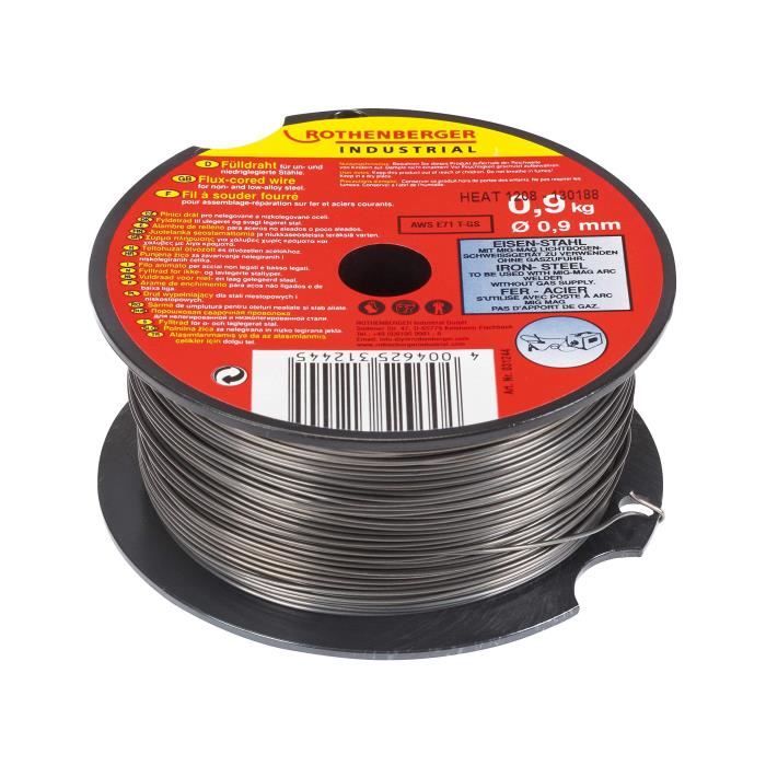 ROTHENBERGER 0.9 mm Flux-Cored Wire Spool for MIG/MAG Welding - 0.9 kg