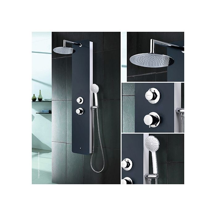 Edouard Rousseau Shower Column - ERIS with Faucet - Anthracite Grey