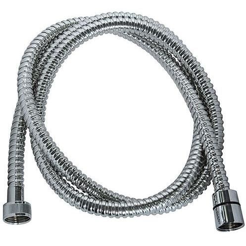 ROUSSEAU Shower Hose - Metal Nuts - Safety Crimps - 1.50 m Length - Chrome-Plated Stainless Steel
