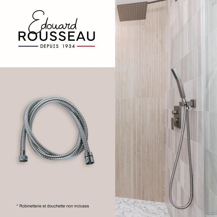 ROUSSEAU Shower Hose 2 m Chrome-Plated Stainless Steel