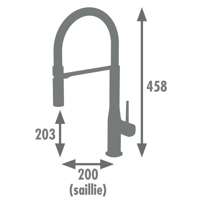 Edouard Rousseau - KOBEN Kitchen Sink Mixer Tap - Chrome/ Black