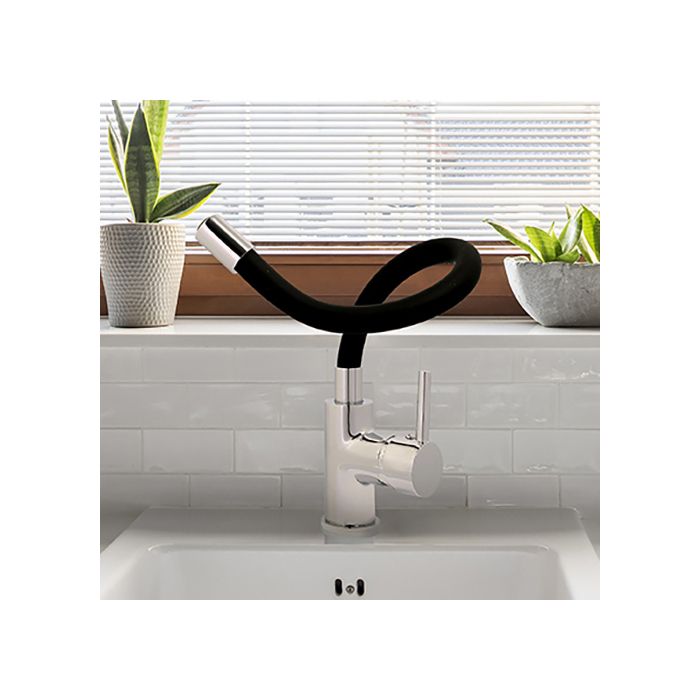 Edouard Rousseau - KOBEN Shape Memory Kitchen Mixer Tap - Black/ Chrome