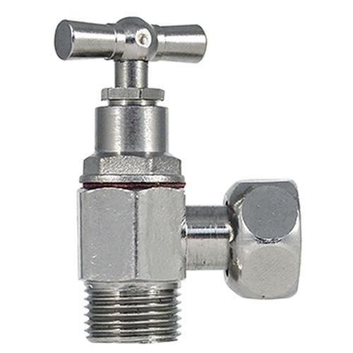 ROUSSEAU Angle Stop Valve - 3/8" Male/Female - Raw Brass