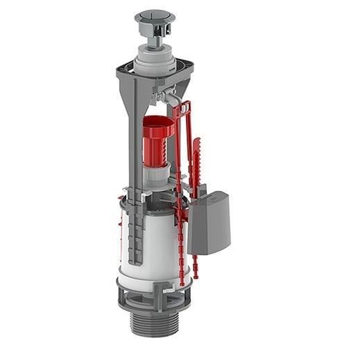 ROUSSEAU Push-button Toilet Flush Mechanism Kit - NF Certified - Adjustable - Dual Flush Compatible - Chrome Finish