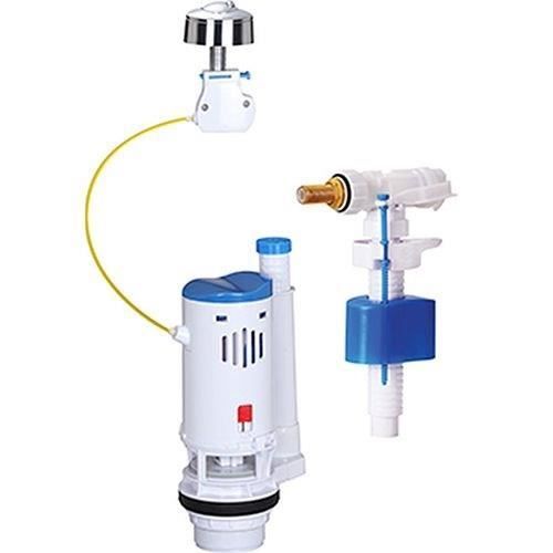 ROUSSEAU Toilet Mechanism Kit with Side-Mounted Float Valve - 3/6 L - NF Certified