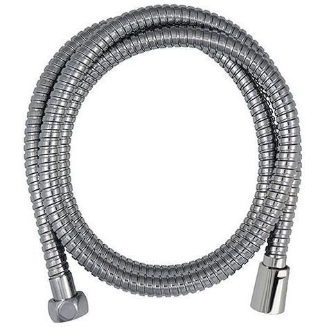 ROUSSEAU Shower Hose - 2 m - Anti-twist Metal Nuts - Flow Reduction - Chrome-plated Stainless Steel