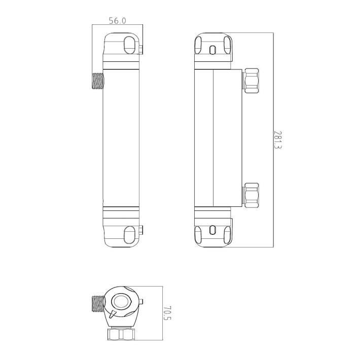 ROUSSEAU Volga 2 Thermostatic Shower Mixer Tap - Chrome - Ecostop