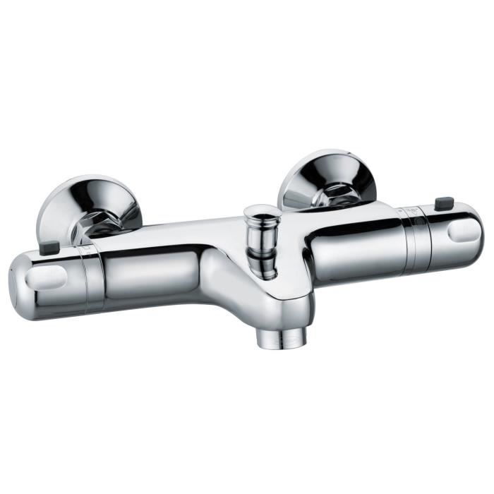 ROUSSEAU Volga 2 Thermostatic Bath and Shower Mixer Tap - Chrome - Eco-Stop