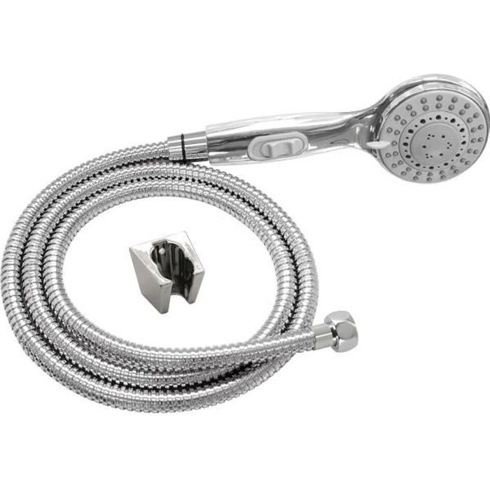ROUSSEAU Shower Head Flexible 3 Jets STOP'O Chrome 3JETS
