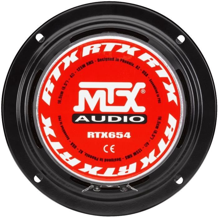 MTX RTX654 Mid-Range Speaker, 16.5 cm, 125W RMS, Sold Individually