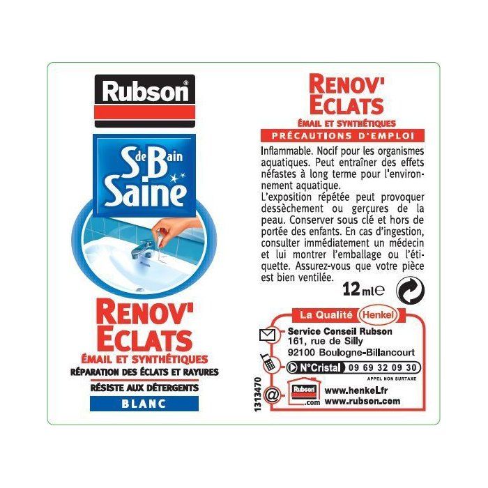 Produits de Service SDB Saine Rénov'éclats - RUBSON - Flacon - 12ml