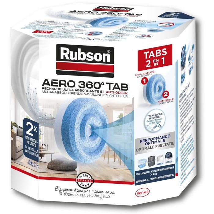 AERO 360 Neutral Refill Pack of 2 for RUBSON AERO 360 Device