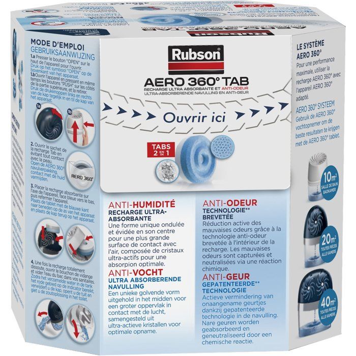 AERO 360 Neutral Refill Pack of 2 for RUBSON AERO 360 Device