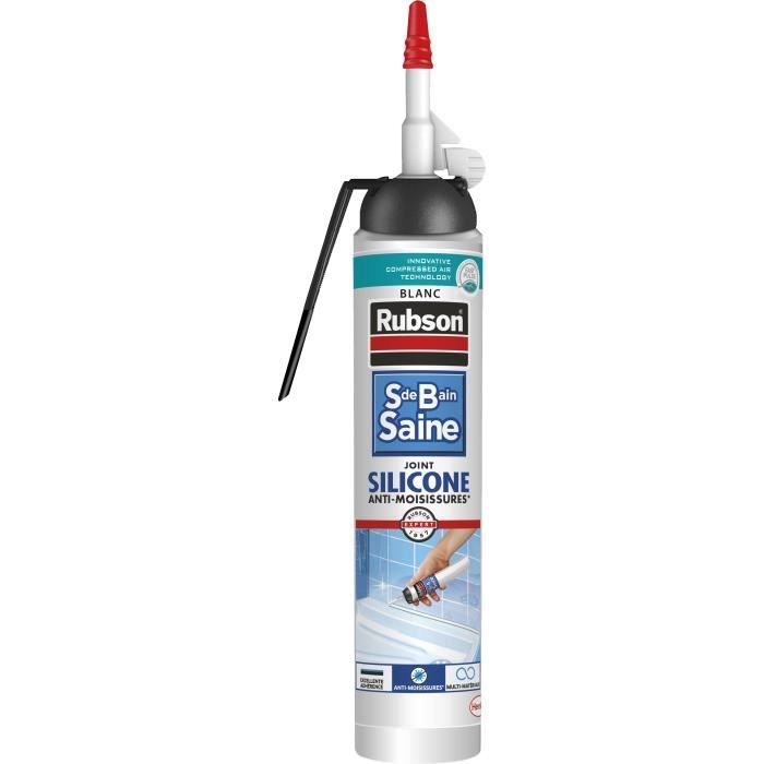 RUBSON Sanitary Sealant - Easy Application - Healthy Bathroom - White - 200 ml