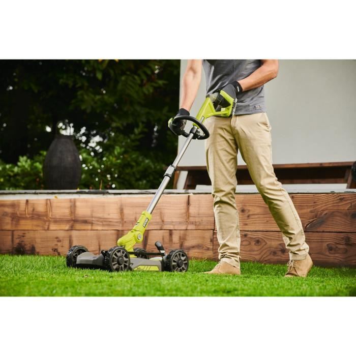 RYOBI - 18V 3-in-1 Lawn Mower - Mower/ Trimmer/ Edger - 30 cm Cutting Diameter - Sold Without Battery - RY18LMC30A-0