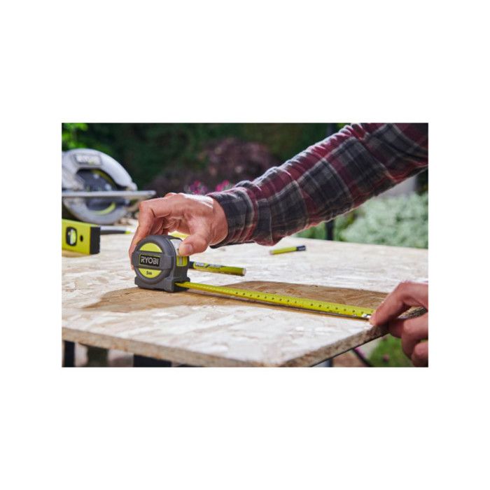 RYOBI Tape Measure - RTM5M - 5 m - Width 25 mm - Secure Hook