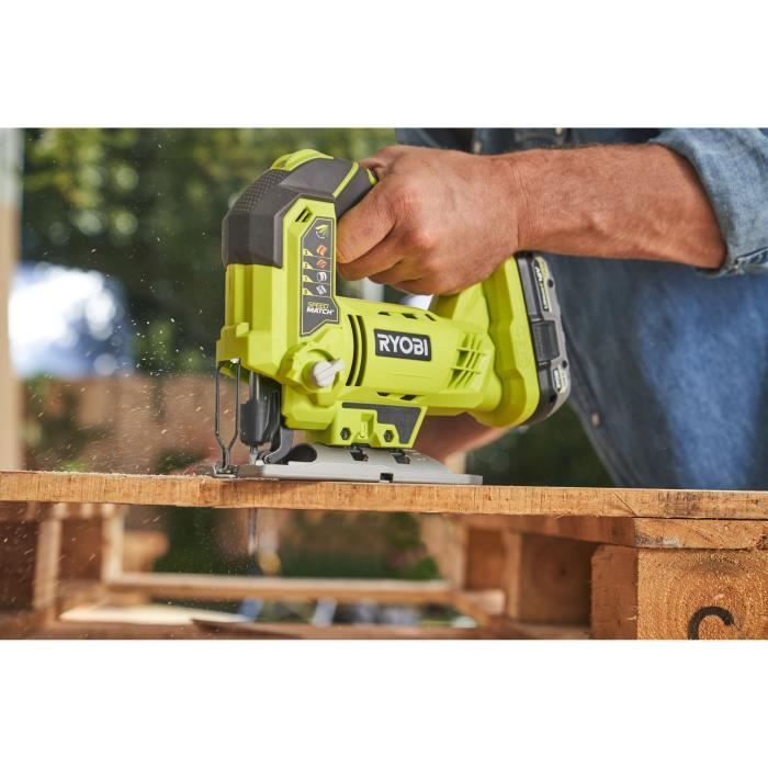 RYOBI 3-Tool Set: R18DD3 Drill/Driver, 115 mm Angle Grinder, Jigsaw, 2 Batteries & Charger