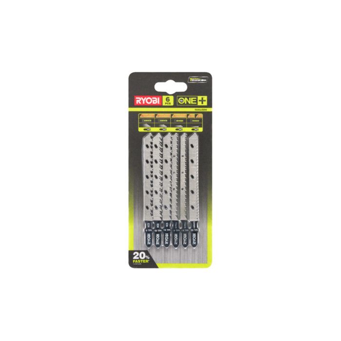 RYOBI Jigsaw Blade Set - RAK6JSBW - 6 Special Blades - T-Shank