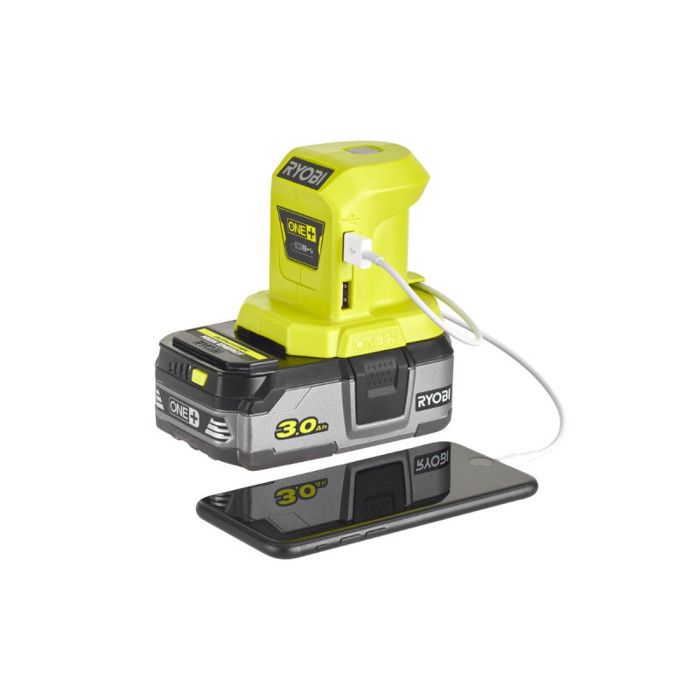 RYOBI - 18V ONE+ USB Charger - 2 USB ports for charging from a ONE+™ battery - R18USB-0