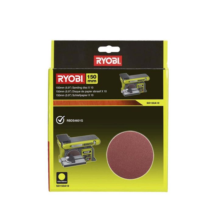RYOBI 10 Self-Gripping Abrasive Discs 150 mm