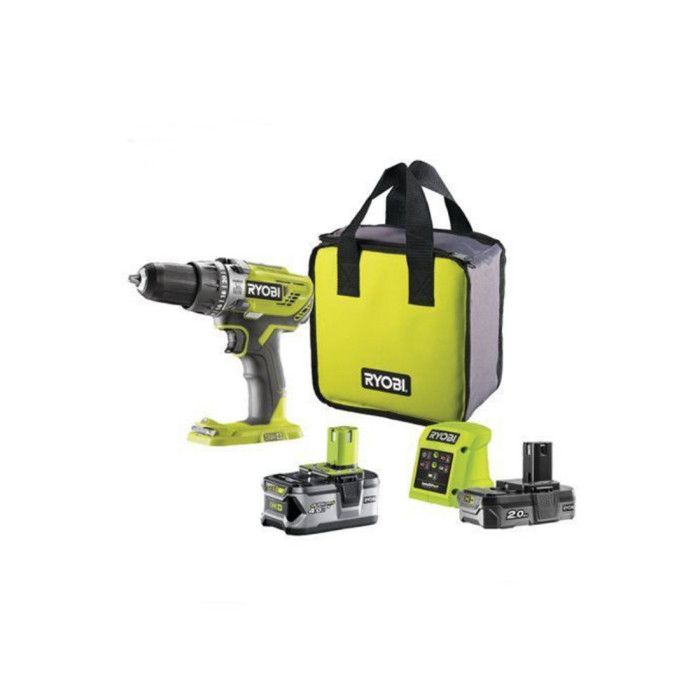 Ryobi ONE+ R18PD3-242S Impact Drill/Driver - 18V 2.0Ah Battery, 18V 4.0Ah Battery, Charger