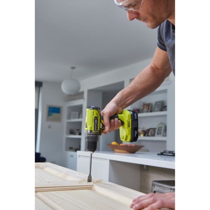 RYOBI 18V ONE+ Compact Drill/Driver - 2 x 2.0 Ah Lithium+ Batteries - 1.5 A Charger - Carry Bag - R18DD2-220S