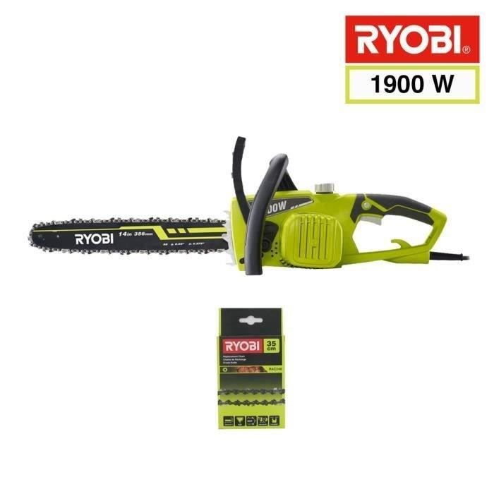 RYOBI Electric Chainsaw - 1900W - 35 cm Guide Bar - RCS1935B2C 15m/s 2nd