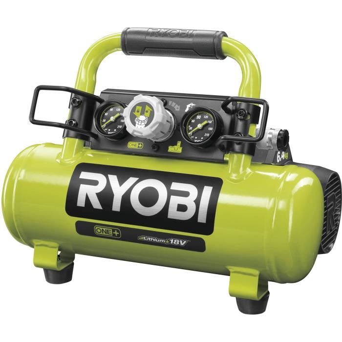 RYOBI 18V ONE+ Tank Compressor - 3.8 L - 0.6 HP - Max Pressure 8 Bar - R18AC-0