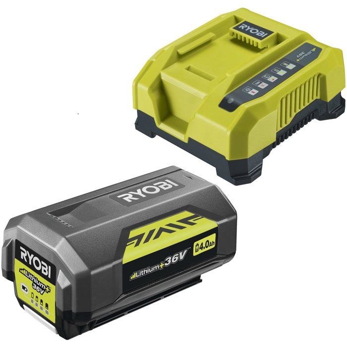 RYOBI 36V MAXPOWER 4.0 Ah Lithium+ Battery + 6.0 A Fast Charger - RY36BC60A-140