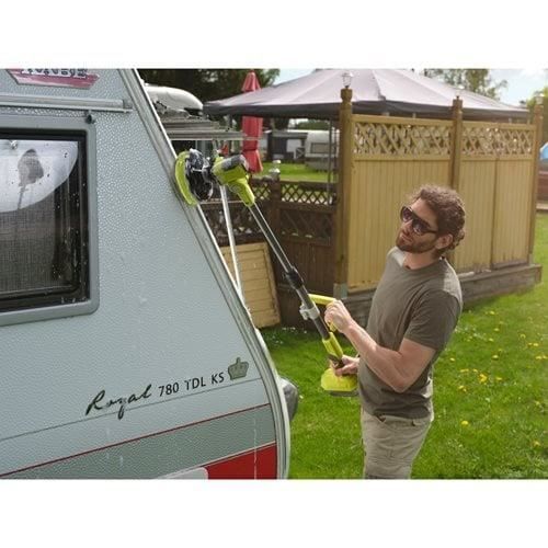 18V Telescopic Motorized Brush - Diameter 150 mm - 210 RPM - Pole 1 m to 1.4 m