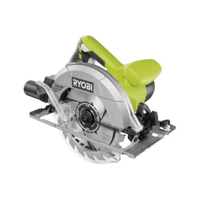 Circular saw 1400 W - Delivered in a bridge with 2 blades 190mm 20 and 48 teeth, 1 parallel guide, 1 suction nozzle, 1 key