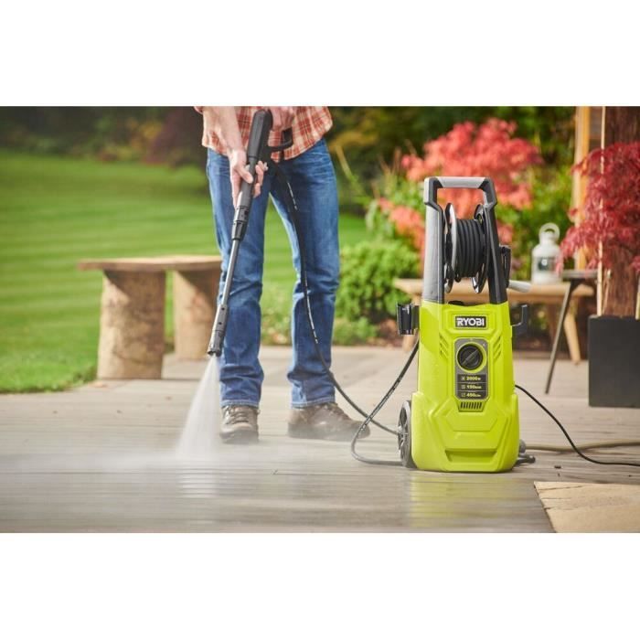 RYOBI Electric High Pressure Washer - 2000W - 150 Bar - 450 L - 8 m Hose - RY150PWA