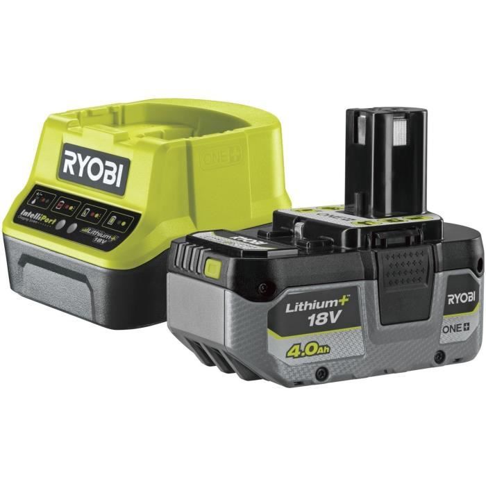 RYOBI - 18V ONE+ 4.0 Ah Lithium+ Battery and Fast Charger - RC18120-140X