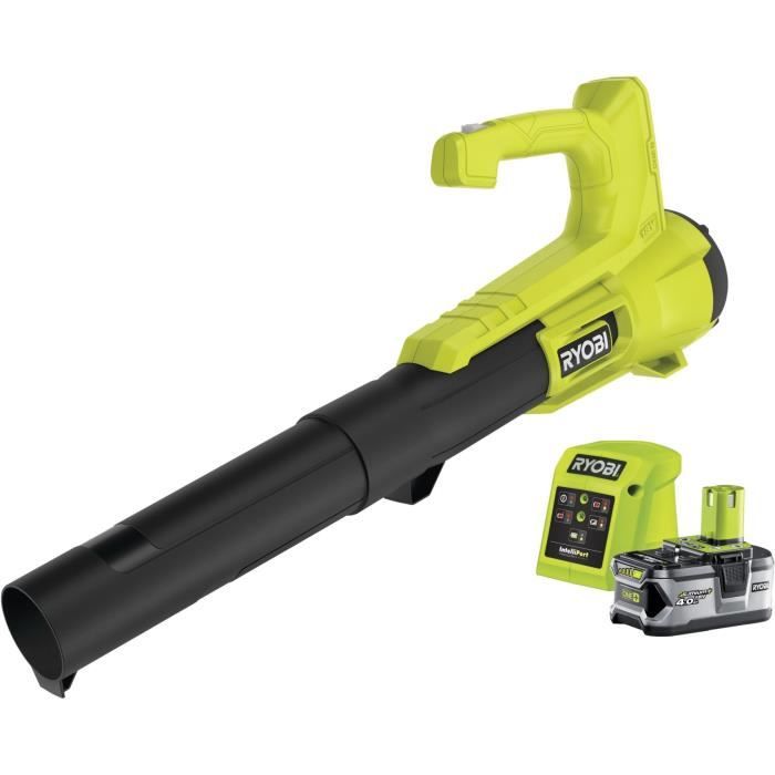 RYOBI 18V Turbo Jet Blower - Max Speed 145 km/h - Max Air Flow: 7.1 m³/min - 1 x 18V 4.0 Ah Battery and