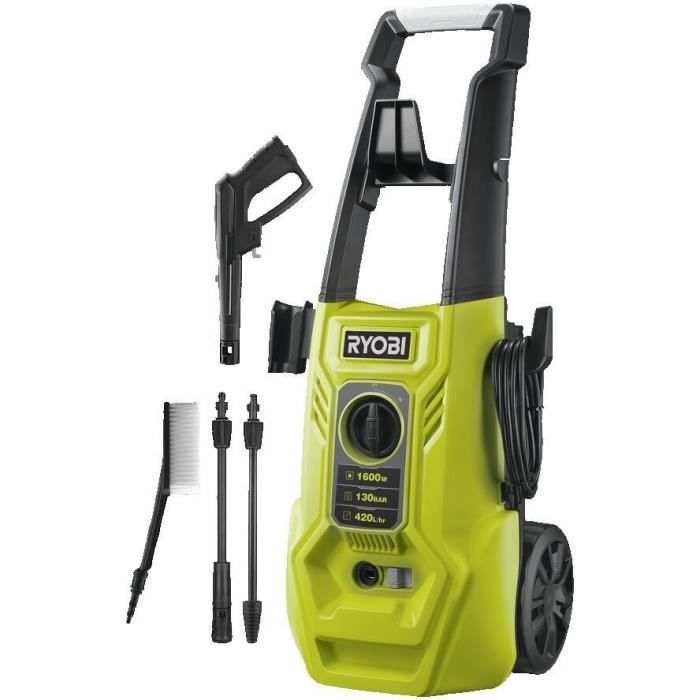 RYOBI 1600W High Pressure Washer - 130 bar, 420 L, 5 m Hose RY130PWA
