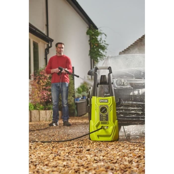 RYOBI 1600W High Pressure Washer - 130 bar, 420 L, 5 m Hose RY130PWA