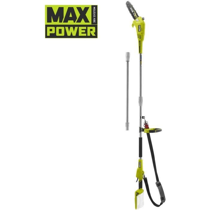 RYOBI 36V MAXPOWER Pole Pruner - 25 cm Guide Bar - Telescopic Tube (2.4 - 2.9 m) - Bare Tool - RY36PP25A-0