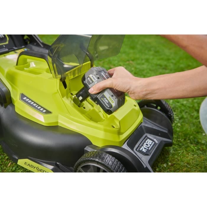 RYOBI 18V Brushless Push Lawn Mower - Ø Cutting 40 cm - Collection and Mulching - Sold Without Battery or Charger - RY18LMX40C-0