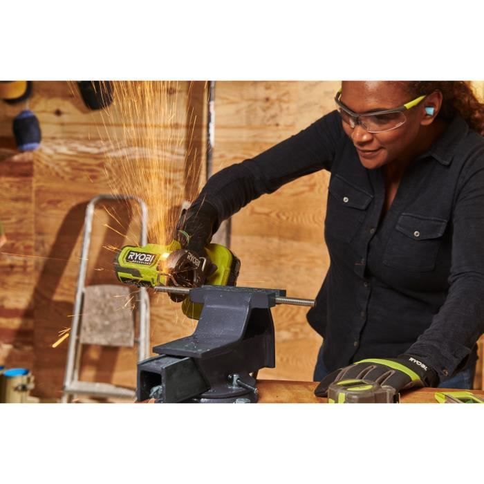 RYOBI Compact Angle Grinder - Brushless - 18V - 76 mm Diameter - 20,000 RPM - 16 mm Cutting Capacity