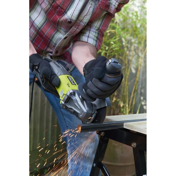 RYOBI Angle Grinder 800W 125 mm - RAG800-125SD1 + Diamond Disc