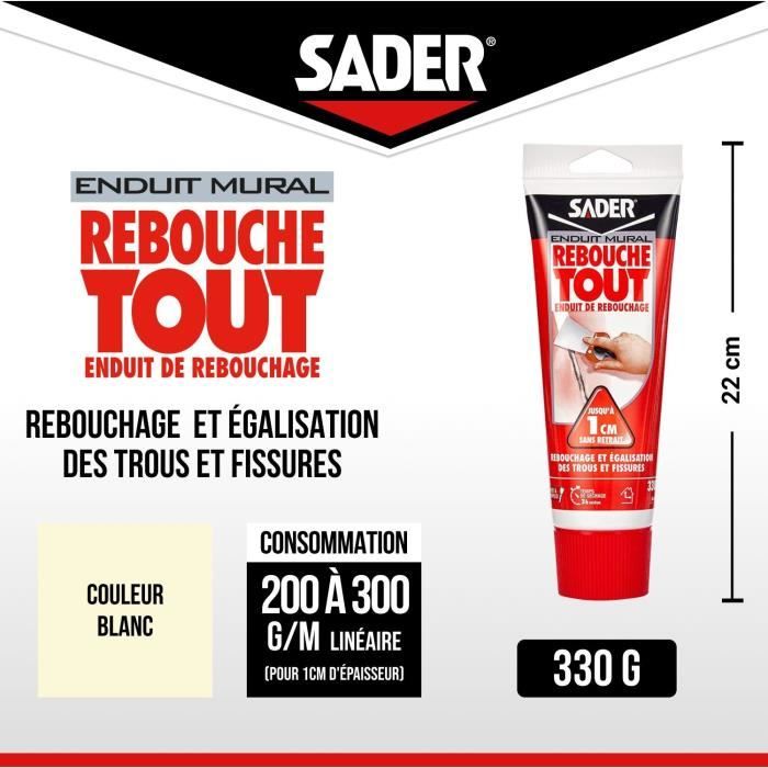 SADER All-Purpose Filler - 330 g - Ready to Use - For Holes and Cracks