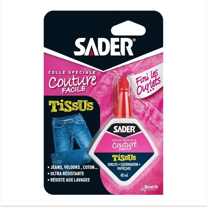 SADER Fabric Glue - Wash-resistant - 40 ml Bottle