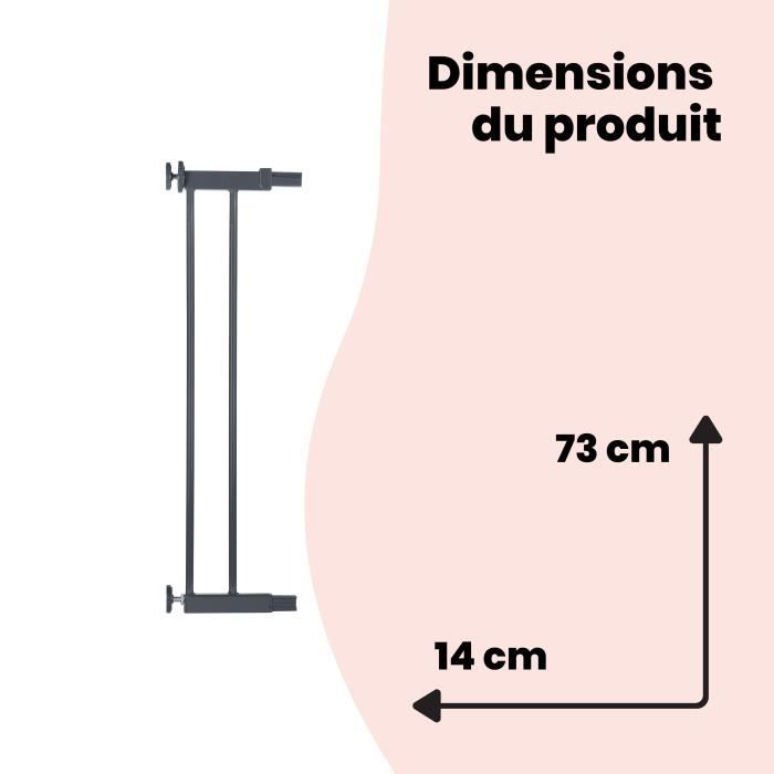 SAFETY 1st Safety Gate Extension - 14 cm - Black Metal