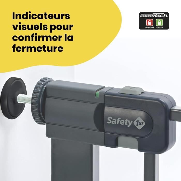 SAFETY 1st Easy Close Metal Child Safety Gate - Adjustable 73-80 cm - Anthracite